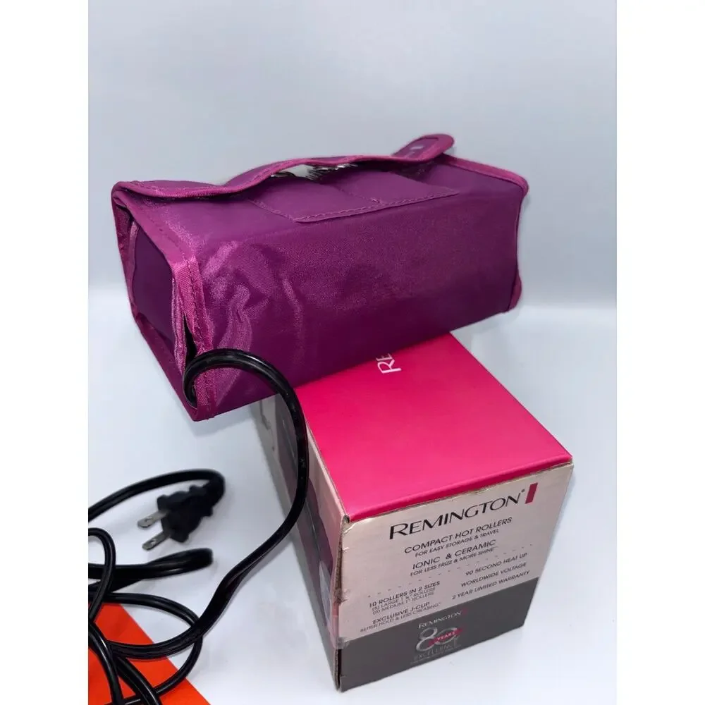 Remington Compact Hot Rollers Ionic Ceramic 10-Roller and Clips Set Travel